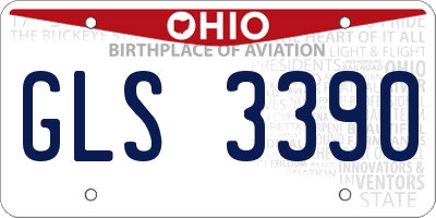 OH license plate GLS3390