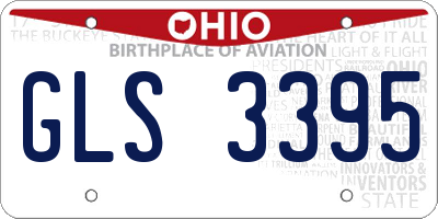 OH license plate GLS3395