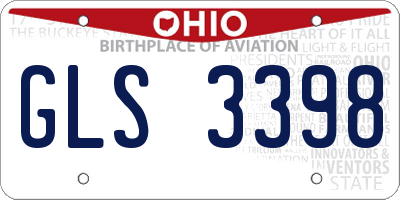 OH license plate GLS3398