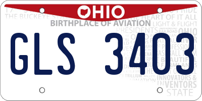 OH license plate GLS3403