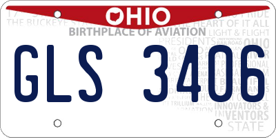 OH license plate GLS3406