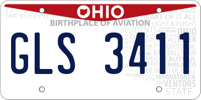 OH license plate GLS3411