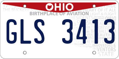 OH license plate GLS3413