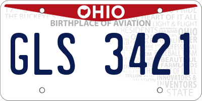 OH license plate GLS3421