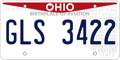 OH license plate GLS3422