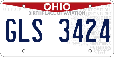 OH license plate GLS3424