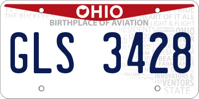 OH license plate GLS3428