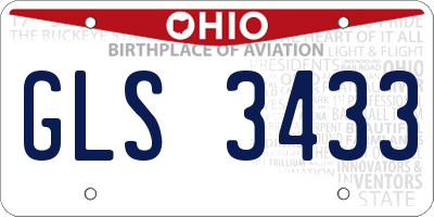 OH license plate GLS3433