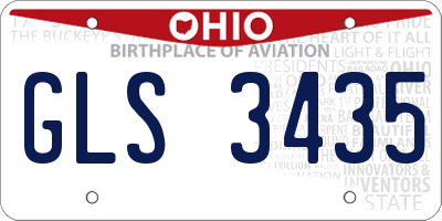 OH license plate GLS3435