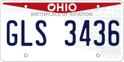 OH license plate GLS3436