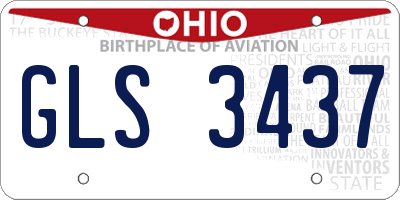 OH license plate GLS3437