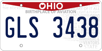 OH license plate GLS3438