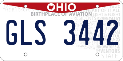 OH license plate GLS3442