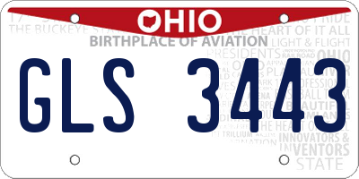 OH license plate GLS3443