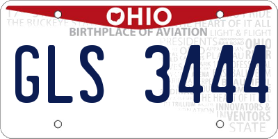 OH license plate GLS3444