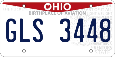OH license plate GLS3448
