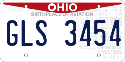 OH license plate GLS3454