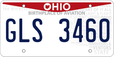 OH license plate GLS3460