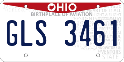 OH license plate GLS3461