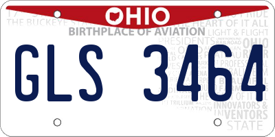 OH license plate GLS3464