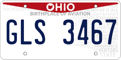 OH license plate GLS3467