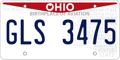 OH license plate GLS3475