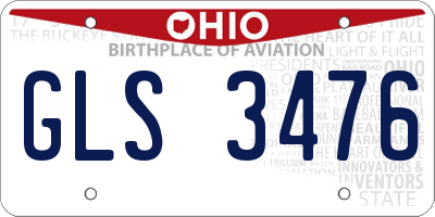 OH license plate GLS3476