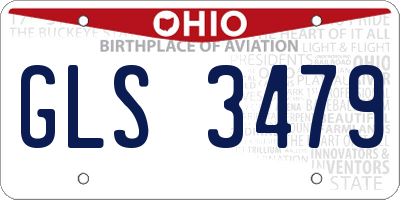 OH license plate GLS3479