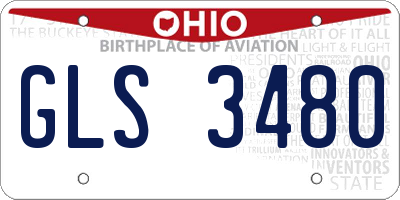 OH license plate GLS3480