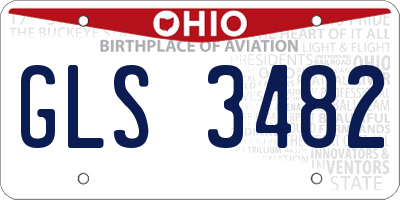 OH license plate GLS3482