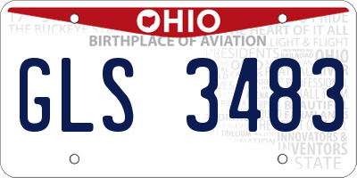 OH license plate GLS3483