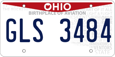 OH license plate GLS3484