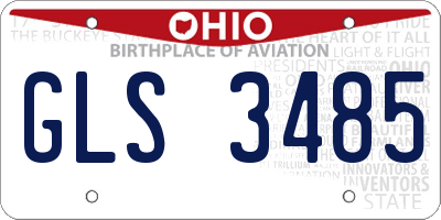 OH license plate GLS3485