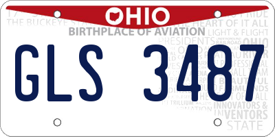 OH license plate GLS3487