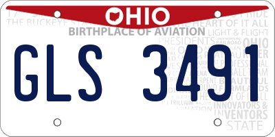 OH license plate GLS3491