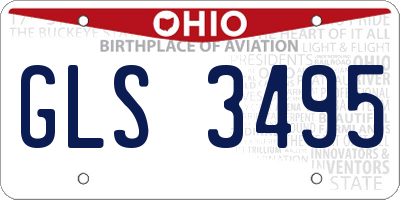 OH license plate GLS3495