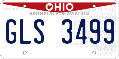 OH license plate GLS3499