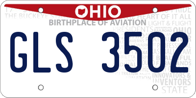OH license plate GLS3502