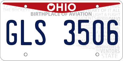 OH license plate GLS3506