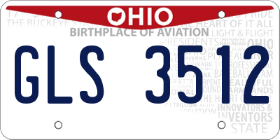 OH license plate GLS3512