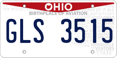 OH license plate GLS3515