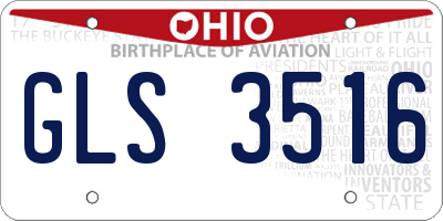 OH license plate GLS3516