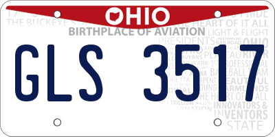 OH license plate GLS3517