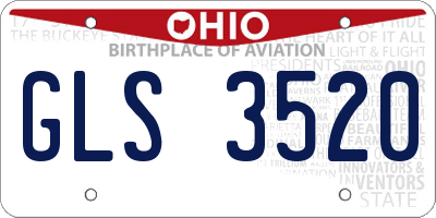 OH license plate GLS3520