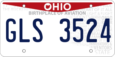 OH license plate GLS3524