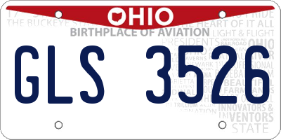 OH license plate GLS3526
