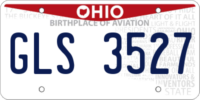 OH license plate GLS3527