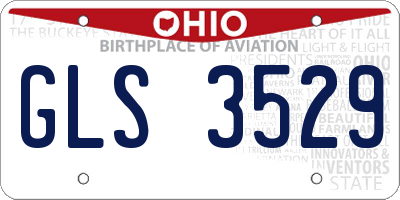 OH license plate GLS3529