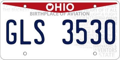 OH license plate GLS3530