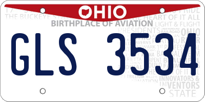 OH license plate GLS3534